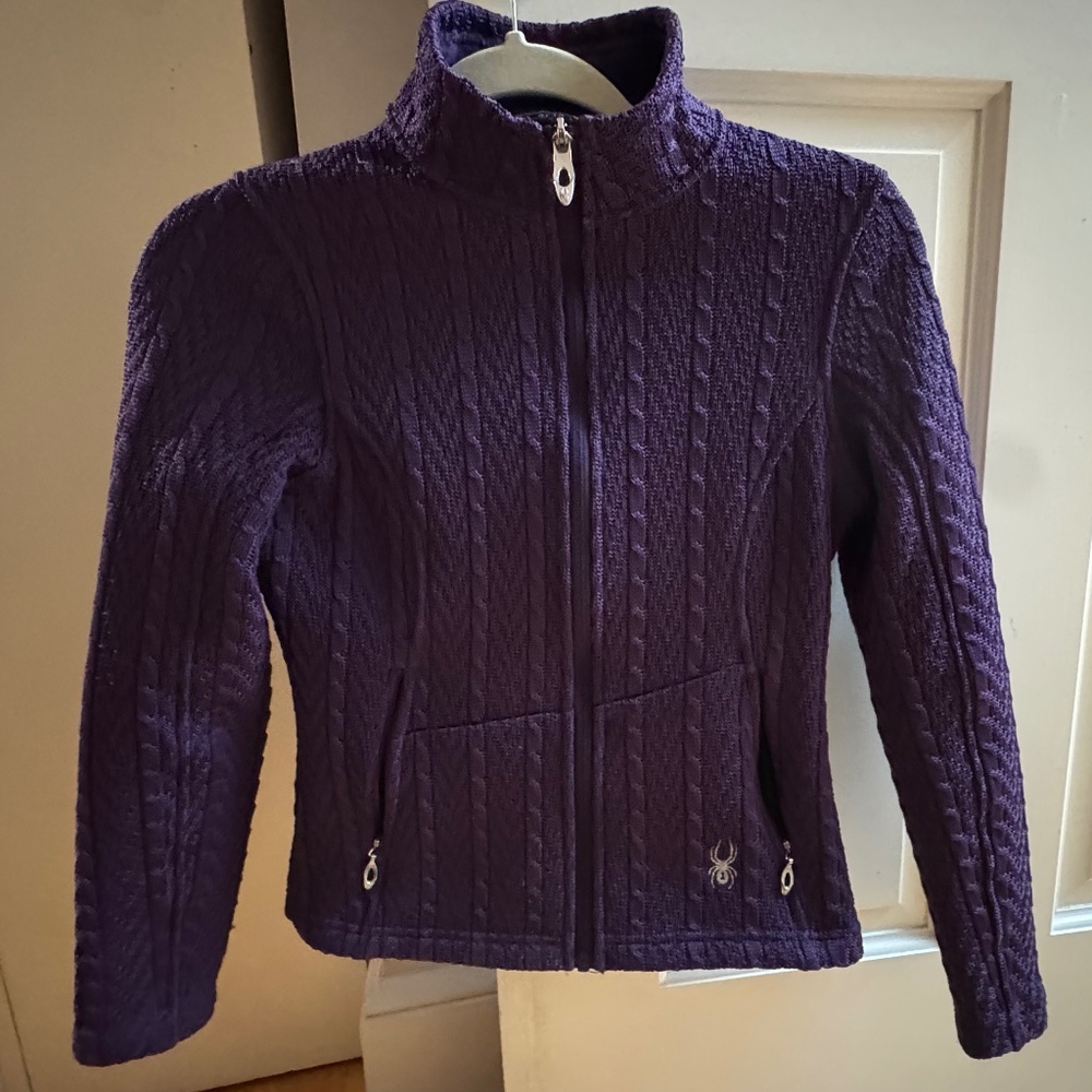 Spyder Purple sweater jacket sz XS